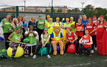bubble mayhen and school sports day image