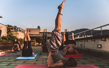 yoga on the beach image