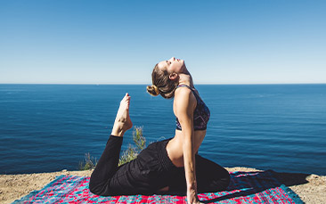 yoga on the beach image