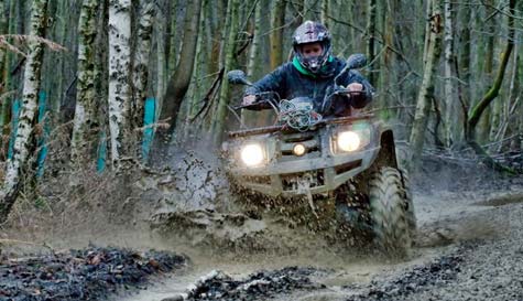 quad biking and clay shooting image