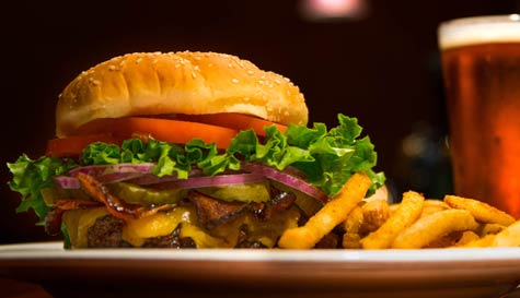 3 course pub grub meal with drink image