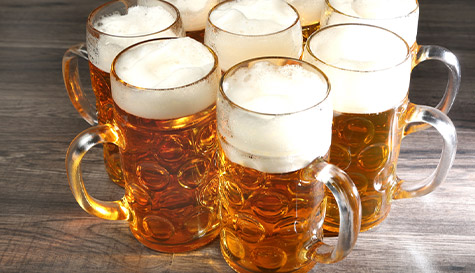 german meal and beers image