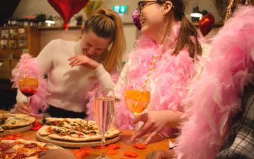 pizza and prosecco - the stable image