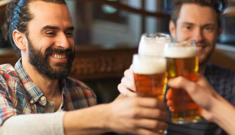 austrian meal and beers image