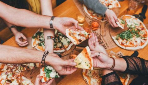 pizza and cider tasting board image