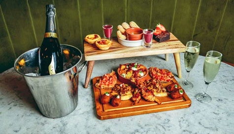 cuban afternoon tea with prosecco image