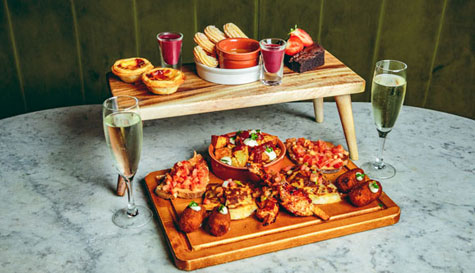cuban afternoon tea with prosecco image