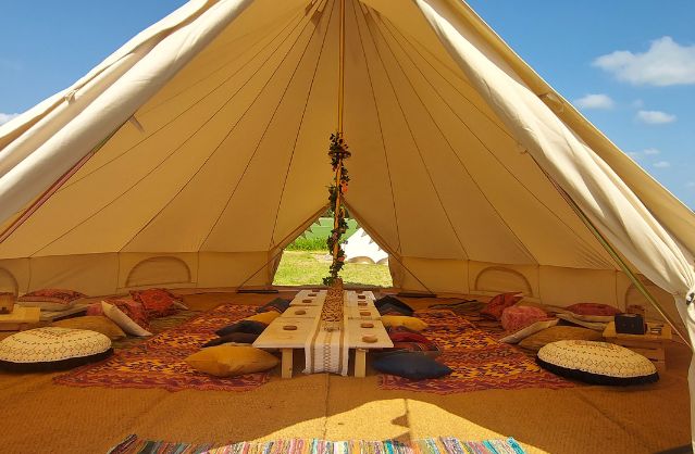 communal bell tent hire image