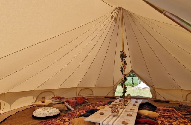 communal bell tent hire image