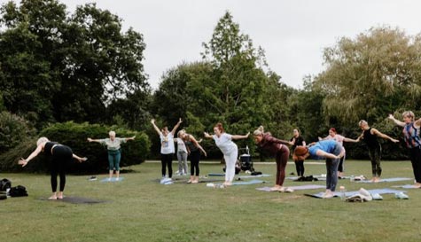 morning yoga image