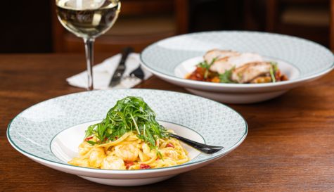 2 course meal with fizz image